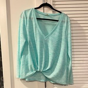 Mint green long sleeved top